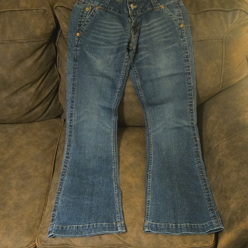 Womens True Religion Flare Blue Jeans Size 11